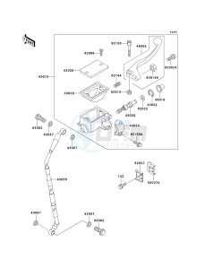 KDX 200 H [KDX200] (H6-H9) [KDX200] drawing FRONT MASTER CYLINDER