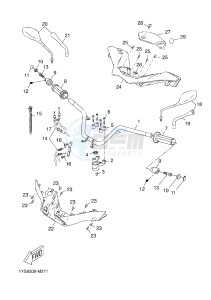 YP125R X-MAX125 X-MAX125 (2ABG 2ABG) drawing STEERING HANDLE & CABLE