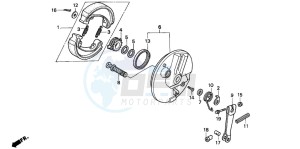 CB250 TWO FIFTY drawing FRONT BRAKE PANEL