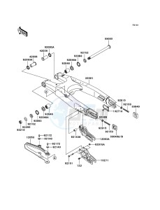 KLX450R KLX450ABF EU drawing Swingarm