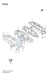 AN400 (E3-E28) Burgman drawing SPEEDOMETER (AN400L1 E33)