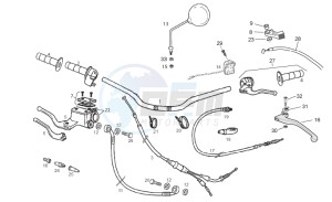 RCR 50 (CH, SC) drawing Handlebar - Controls