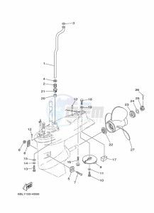 T25LA-2009 drawing LOWER-CASING-x-DRIVE-2