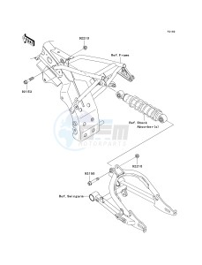 KLX 110 A (KLX110 MONSTER ENERGY) (A6F-A9FA) A8F drawing REAR SUSPENSION