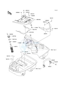 JT 1500 C [ULTRA LX] (C7F-C8F ) C8F drawing HULL REAR FITTINGS