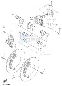 FZ1-N FZ1 (NAKED) 1000 (1EC6) drawing FRONT BRAKE CALIPER