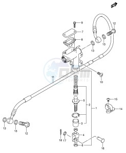 RM250 (E3-E28) drawing REAR MASTER CYLINDER (MODEL K5 K6)