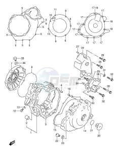 TL1000R (E2) drawing CRANKCASE COVER