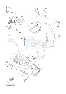 YP125R X-MAX125 X-MAX125 (2ABG 2ABG) drawing RADIATOR & HOSE