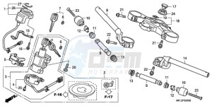 CBR1000RA9 France - (F / ABS CMF HRC MKH) drawing HANDLE PIPE/TOP BRIDGE