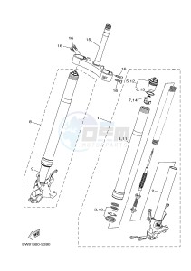 MTN-1000D MT-10 SP MT-10 SP (BW84) drawing FRONT FORK