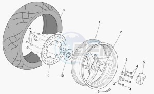 Griso V 850 IE IE drawing Rear wheel