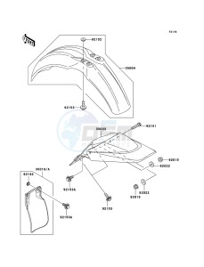 KX65 KX65A6F EU drawing Fenders