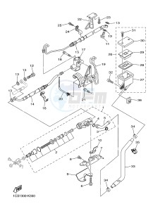 XVS1300A MIDNIGHT STAR (1CS9) drawing REAR MASTER CYLINDER