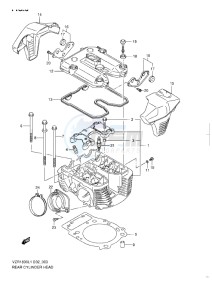 VZR 1800 Z drawing REAR CYLINDER HEAD