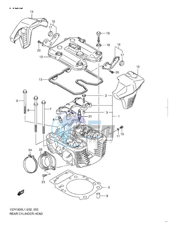 REAR CYLINDER HEAD