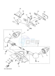 XV1900A MIDNIGHT STAR (1CR4) drawing TAILLIGHT