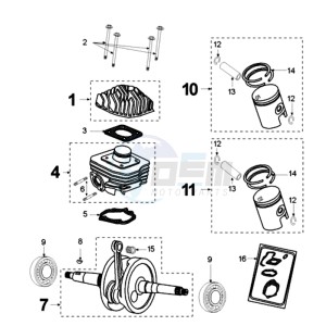 FIGHT ZA EU drawing CRANKSHAFT AND CYLINDER