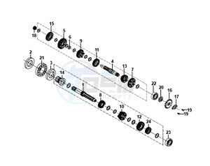 WOLF SB125Ni (PU12EA-EU) (L8-M0) drawing DRIVE SHAFT - CRANKCASE