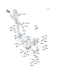 KX85 / KX85 II KX85-A5 EU drawing Engine Mount