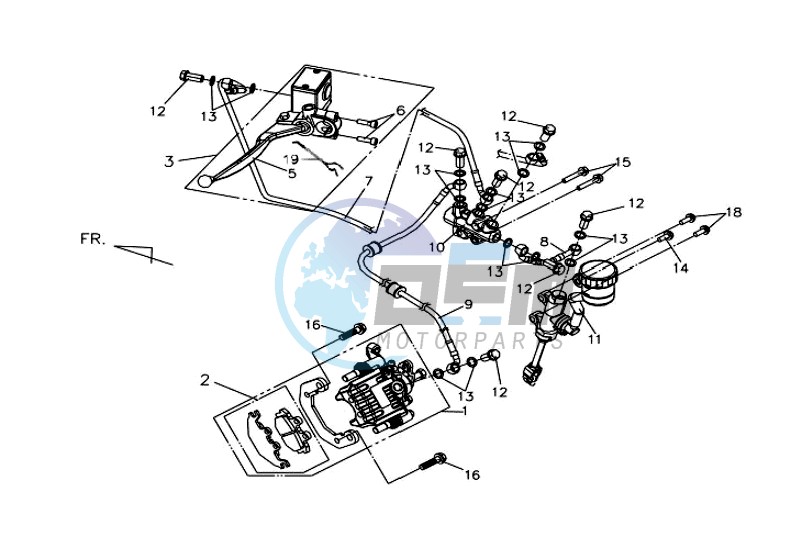 REAR BRAKE CALIPER / BRAKE MOUNT