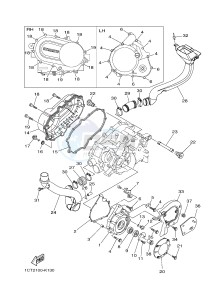 YFM450FWA YFM45GDXG GRIZZLY 450 IRS (1CUT) drawing CRANKCASE COVER 1