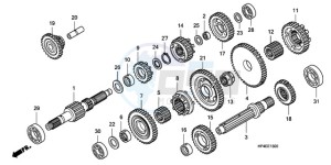 TRX420FEA Australia - (U / 2U 4WD) drawing TRANSMISSION