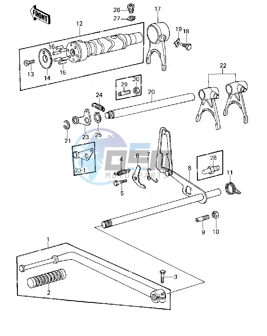 GEAR CHANGE MECHANISM -- 79-80 A3_A3A_A4- -