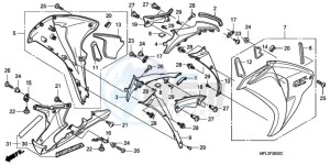 CBR1000RA9 UK - (E / ABS) drawing MIDDLE COWL