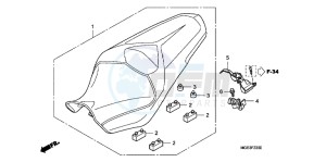 VFR1200FC drawing SEAT