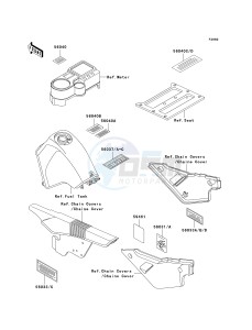 KL 650 A [KLR650] (A15-A19) [KLR650] drawing LABELS