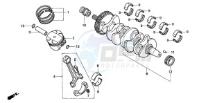 CBR900RR FIRE BLADE drawing CRANKSHAFT/PISTON (1)