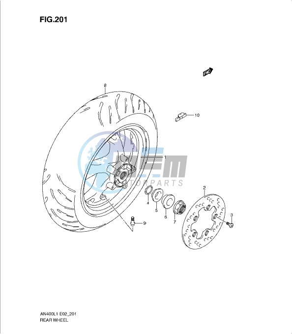 REAR WHEEL (AN400L1 E19)