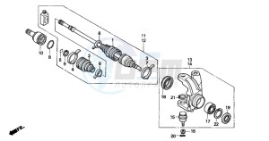 TRX300FW FOURTRAX 300 4X4 drawing KNUCKLE (2)