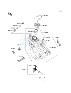 KX250F KX250T7F EU drawing Fuel Tank