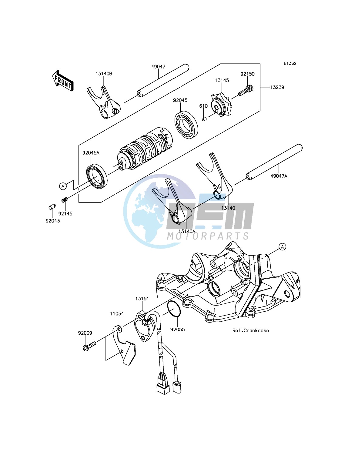 Gear Change Drum/Shift Fork(s)