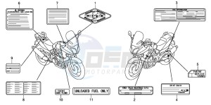 CBF1000A drawing CAUTION LABEL