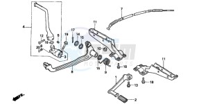 TRX300FW FOURTRAX 300 4X4 drawing STEP/PEDAL