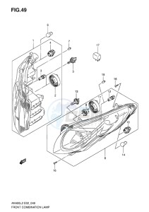 AN400Z ABS BURGMAN EU-UK drawing FRONT COMBINATION LAMP