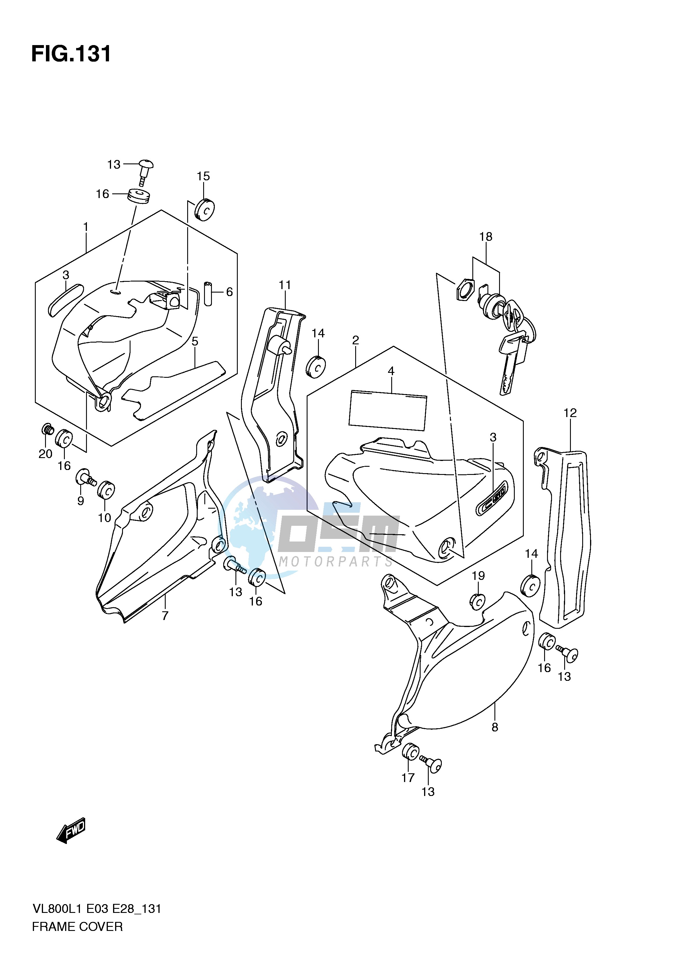 FRAME COVER (VL800TL1 E28)