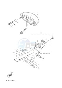 MT125A MT-125 ABS (BR36 BR36 BR36 BR36) drawing TAILLIGHT