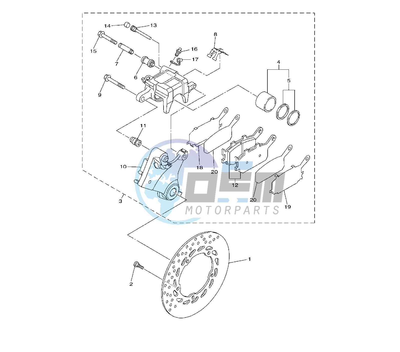 REAR BRAKE CALIPER