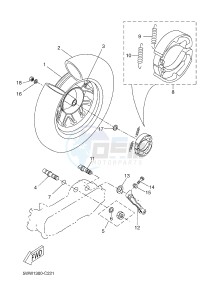 CW50N BW'S (2B7K) drawing REAR WHEEL