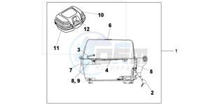 XL1000V9 Ireland - (EK) drawing TOP BOX 45L UNPAINTED