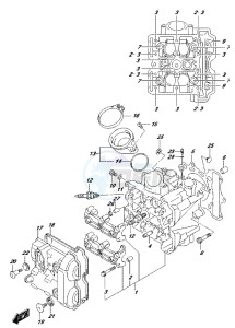 DL650 drawing CYLINDER HEAD (FRONT)