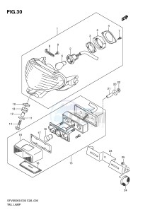 SFV650 (E3-E28) Gladius drawing REAR COMBINATION LAMP