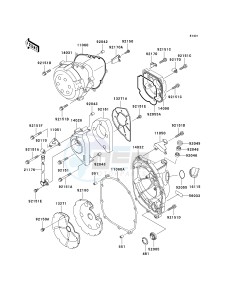 ZX 900 F [NINJA ZX-9R] (F1-F2) [NINJA ZX-9R] drawing ENGINE COVER-- S- -