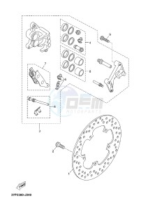 YPR250RA XMAX 250 ABS EVOLIS 250 ABS (1YS7 1YS7 1YS7) drawing FRONT BRAKE CALIPER