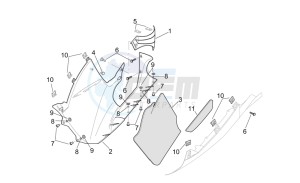 RSV 2 1000 drawing Central body - RH fairings