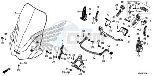 VFR1200X Europe Direct - (ED) drawing WINDSCREEN